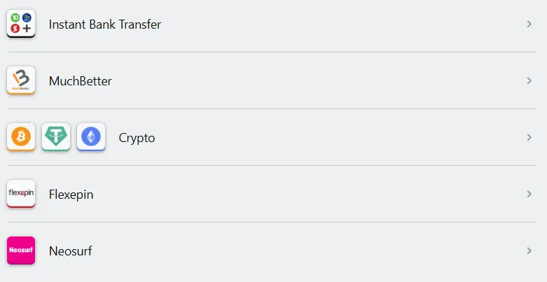 Options for Villento Deposit