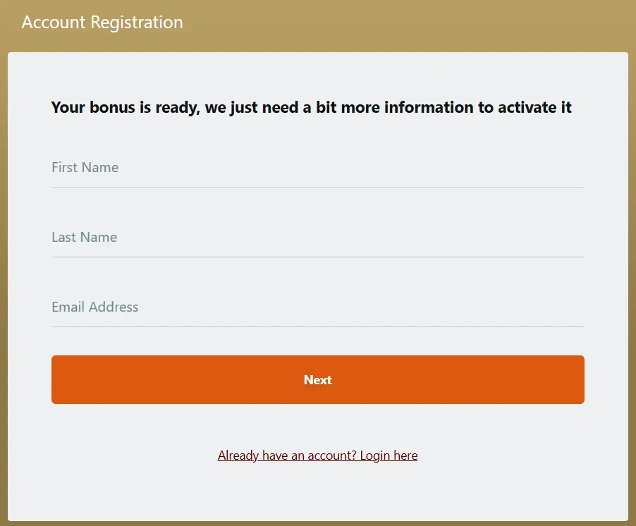 Registration before the Villento Casino Login